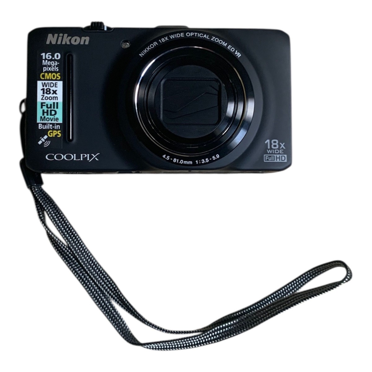 Nikon COOLPIX S9300 16.0MP Digital Camera 18x Optica Zoom Black | eBay