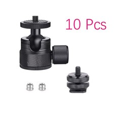 10X Mini Ball Head -CNC Metal Low Profile Tripod Head 3/8" Mount Ball Head