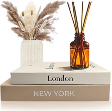 Faux Book Storage Box Set – Decorative Faux Books with Hidden Storage for Coffee