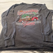 Buc-ee's Gray Long Sleeve Christmas in Texas Long Sleeve Shirt Size AS