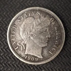 1909 * P*  BARBER HEAD SILVER DIME  **FREE SHIPPING**C2839