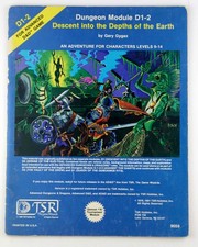 Descent into the Depths of the Earth (Advanced Dungeons & Dragons Module D1-2) G