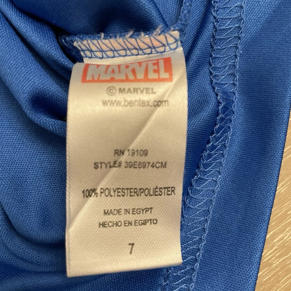 Marvel Captain America T-shirt Boys Size 7 Moisture Wicking - Image 4 of 4