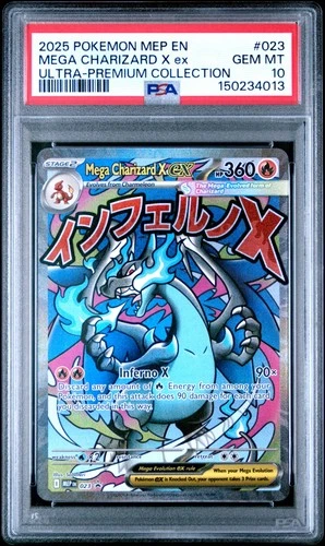 2025 POKEMON MEP EN-ME BLACK STAR PROMO #023 MEGA CHARIZARD X EX PSA 10