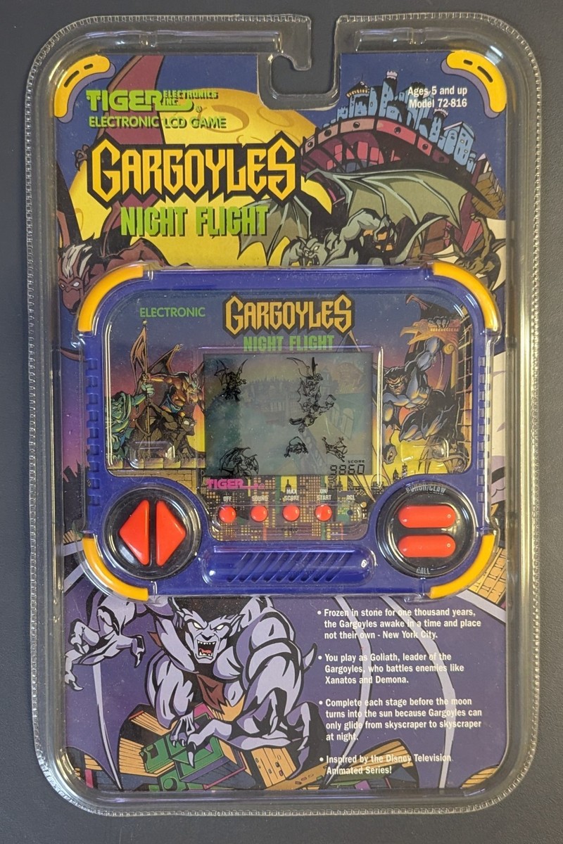 Vintage 1990s Tiger Electronics Gargoyles Night Flight LCD Game