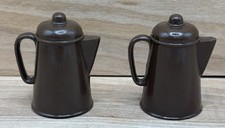 Marx Johnny West 1960 s Best Of The West Coffee Pot Brown 1.75 Tall Lot Of Two