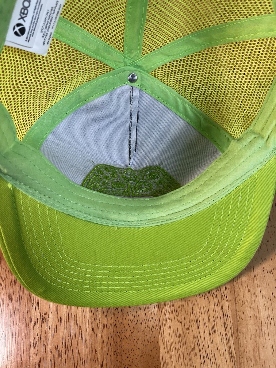 XBOX TRUCKER HAT Neon GREEN Mesh CAP 2021 EMBRIODERED CONTROLLER Culturefly View 2