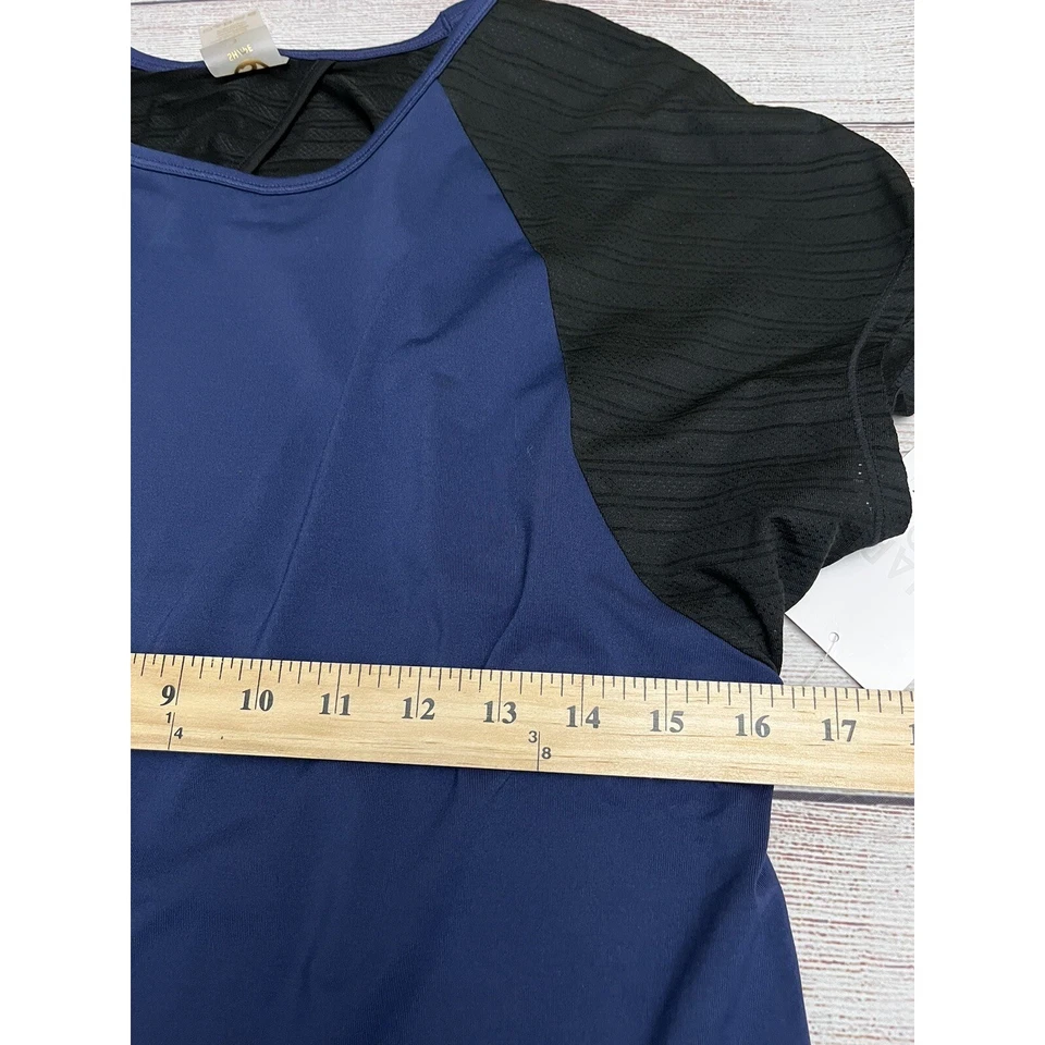 SHAPE Active Playa Capped Sleeve Tshirt Women's Size Small Blue/Black NWT - Image 4 of 4