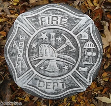 Concrete mold fireman stepping stone plaster cement plastic mould 10.25" x 1.25"