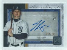 JAKE ROGERS 2020 TOPPS MUSEUM ARCHIVAL ON CARD AUTO ROOKIE RC #D 54/299