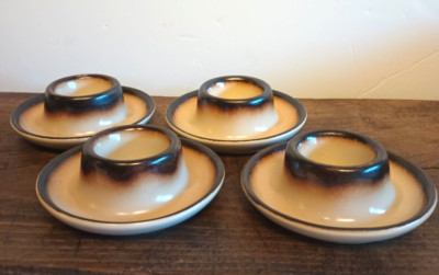 Tuscia Mancioli Ceramic Set of 4 Egg Cups Made in Italy
