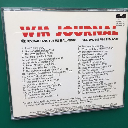 Mini Bydlinski WM-JOURNAL (FOR FOOTBALL FANS & ENEMIES) Austrian Comedy CD RARE - Picture 2 of 6