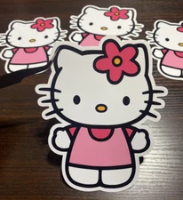 Hello Kitty Pretty in Pink Waterproof Glossy Vinyl Sticker Decal 5"