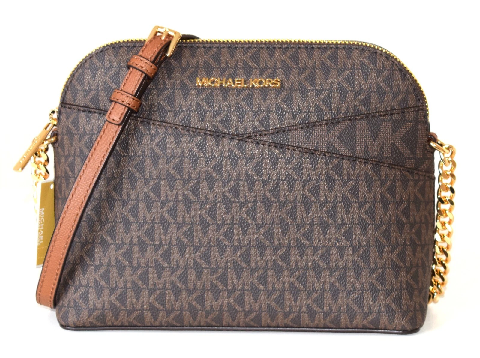 Borsa donna Michael Kors borsa JET SET TRAVEL MD DOME XBODY marrone