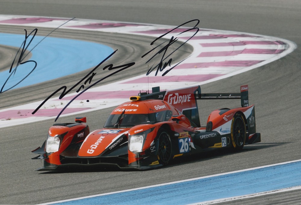 Rusinov Berthon Rast Autographed G-Drive Nissan 12x8 Photo 2016 Le Mans WEC