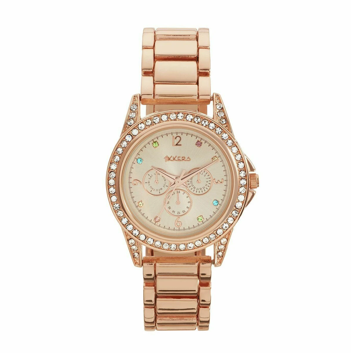 Tikkers Children s Rose Gold Coloured Strap Easy Read Dial