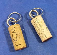 Floating Keychain Boat keys Swimming Pool Vintage Wine Cork Keyring lot Of 2