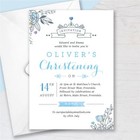 10 Personalised Christening Invitations invites boy