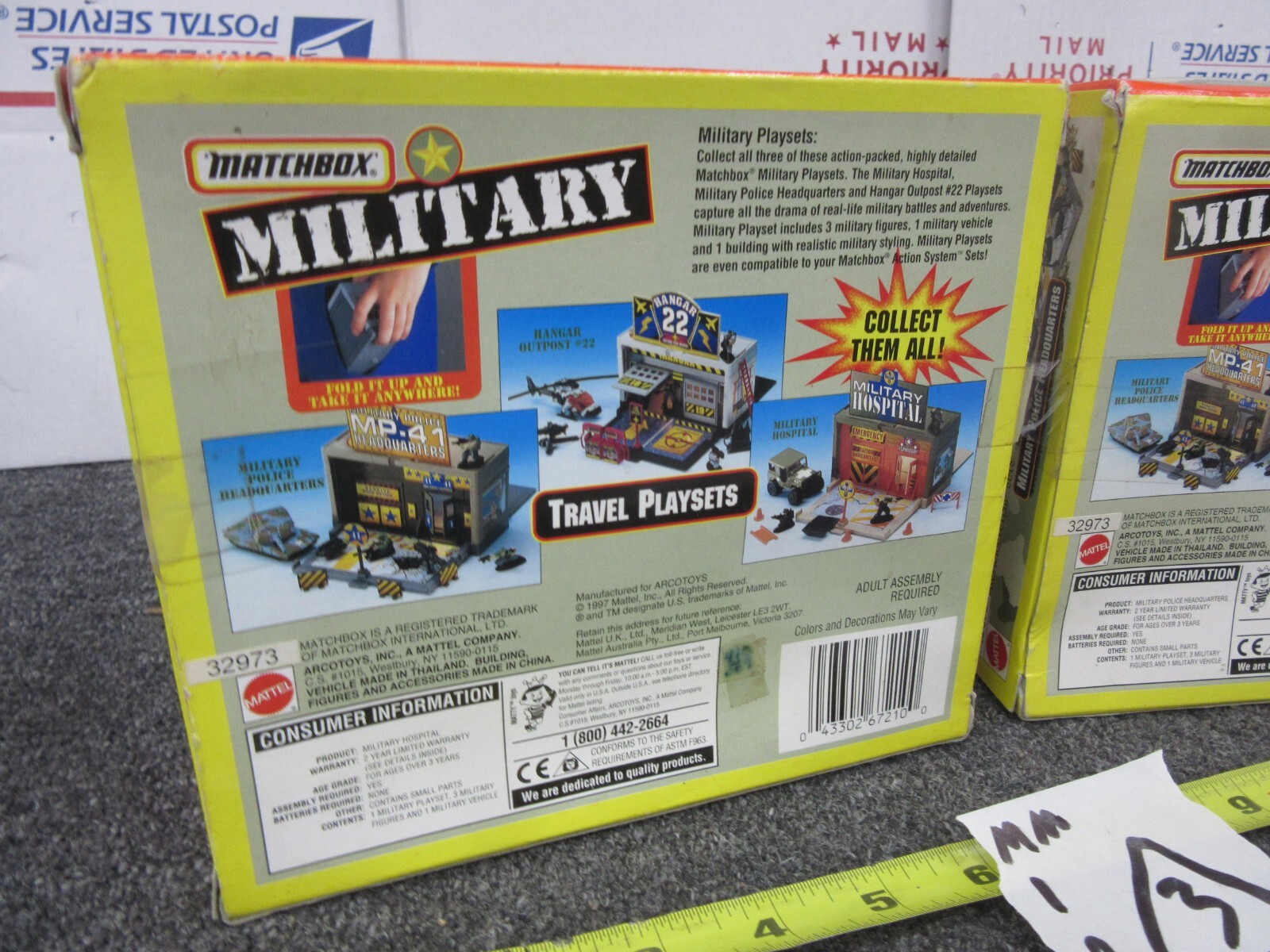 Military Matchbox MP41 and Hospital FOLD UP PLAYSET Mattel NEW figures