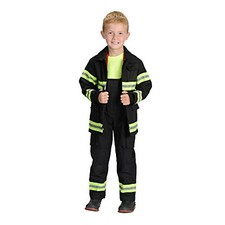 Jr. Fire Fighter Suit, size 4/6 Black 