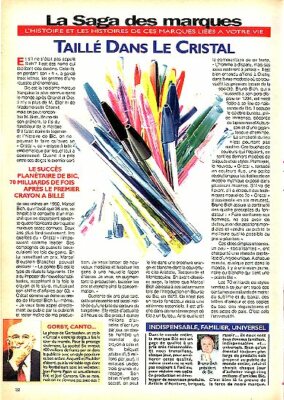 Clipping 1996 Bic Presseschliff Kristallgeschliffen (1 Seite)