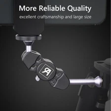 Magic Arm Tripod Accessory with Dual Ballhead 1/4” Screw Mount Camera Smartphone