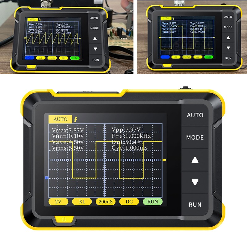 Digital 2.8" LCD Oscilloscope 200KHz 2.5MS/s Signal Generator FNIRSI DSO152