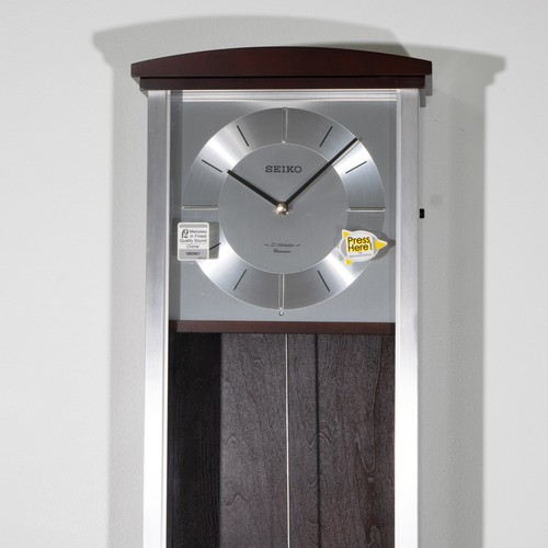 Orologio da parete Seiko quarzo 12 melodie cassa in legno Hi-Fi - Foto 3 di 12