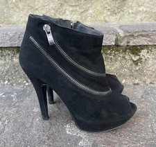 Tosca Blu Stivaletto Stivale Donna Camoscio Nero MADE IN ITALY N° 36