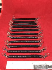 11 SPRING COIL STRETCH CLIP CLAW CLASP RETRACTABLE BUNGEE KEYCHAIN SPIRAL CORD