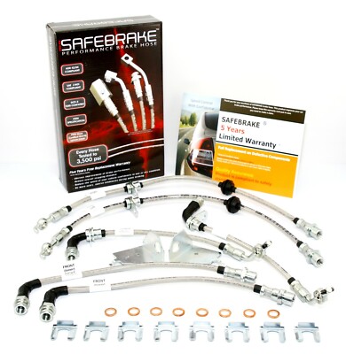 Fits CELICA GT-Four ST205 (3S-GTE) brake upgrade - SAFEBRAKE Performance Hoses