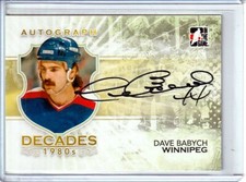 2010-11 ITG Decades 1980s Autographs #ADBA Dave Babych - WINNIPEG - SET BREAK