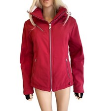 Nils Ski Winter Jacket Women's 8 Red Hooded 20,000mm Waterproof Coat