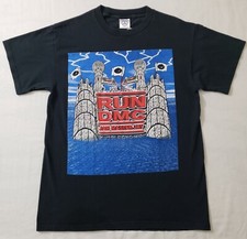 Vintage Run DMC x JMJ Concert T-Shirt Sz Medium Rap Tee Hip Hop Jam Master Jay