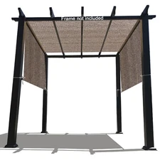 Canopy Replacement Pergola Shade Cover w/ Pocket 90% UV Block Durable Breathable