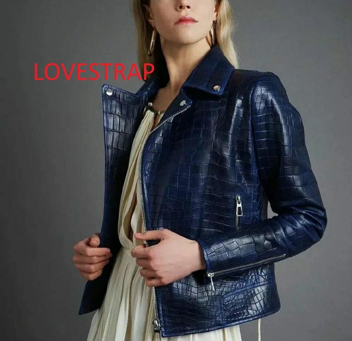 Genuine Crocodile/Alligator Leather Skin Jacket Customize Women Jacket,Vest