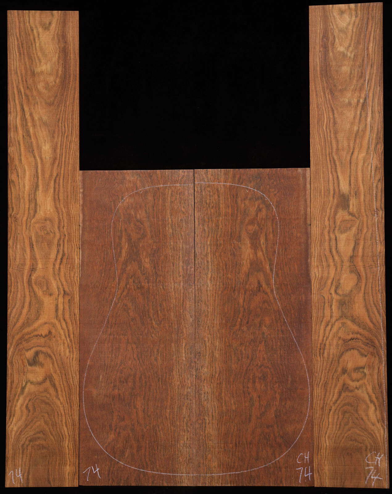 Chechen #74 Guitar Set Dred size back and sides luthier tonewood | eBay