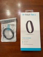 NEW RARE FITBIT FLEX 2 lavender large small bands extra BLACK band SEALED