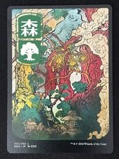 1x MTG Forest (301) - JP Full Art - Kamigawa: Neon Dynasty (NEO) - Magic