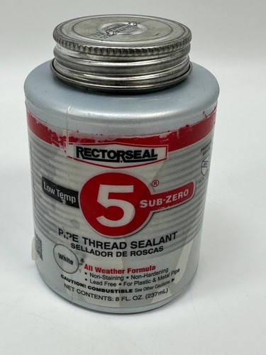 Rector Seal 1/2 Pint Brush Top No.5 Sub-Zero Pipe Thread Sealant 8oz, 237mL