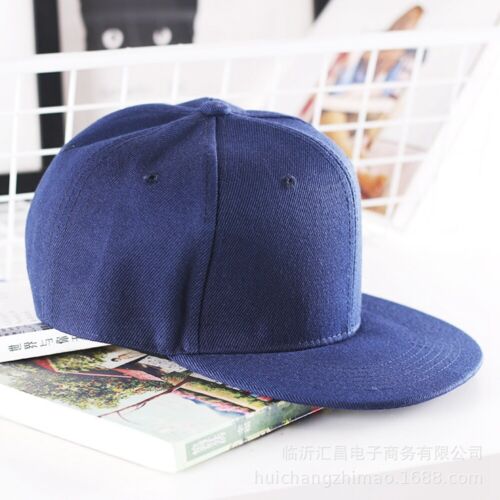 Adjustable Men Peak Plain Flat Hip Hop Unisex Snapback Classic Baseball Hat Cap - Picture 16 of 16