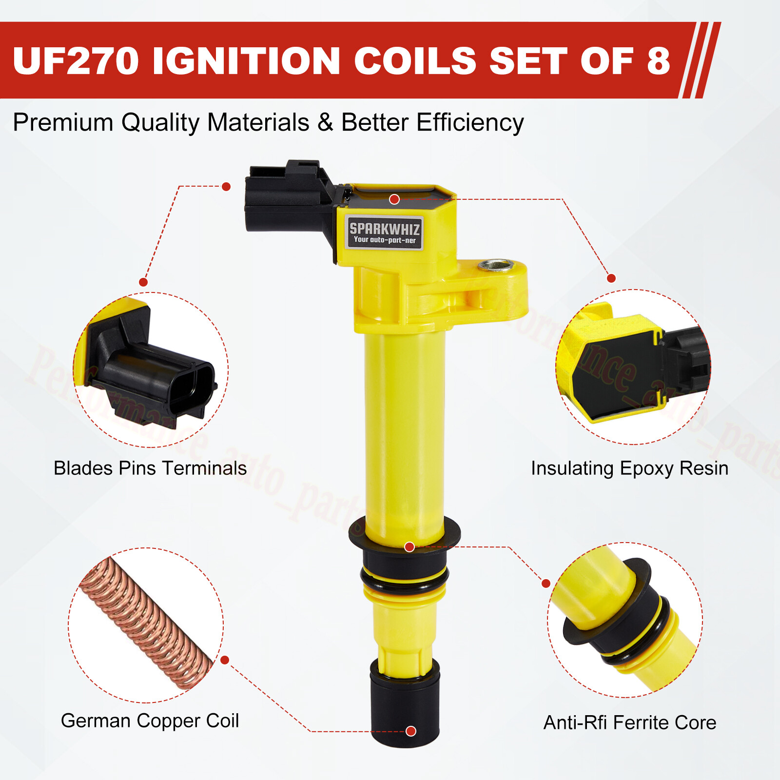 Set of 8 Ignition Coil Pack and Spark Plugs For Dodge Durango 4.7L V8 2000-2007