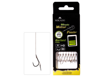Mikado Method Feeder Rigs Braid Chinu with Bayonet 10cm #4 - #14 8pcs Barbed