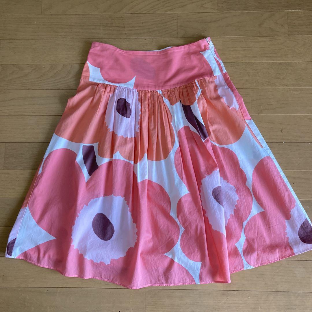 お値下げ　美品 marimekko Unikko スカート　Sサイズ marimekko knee length skirt pink Unikko pattern M size 8 | eBay