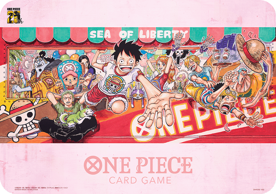 ONE PIECE EVENT LIMITED ITEM CARD GAME PLAYMAT 25th ANNIVERSARY