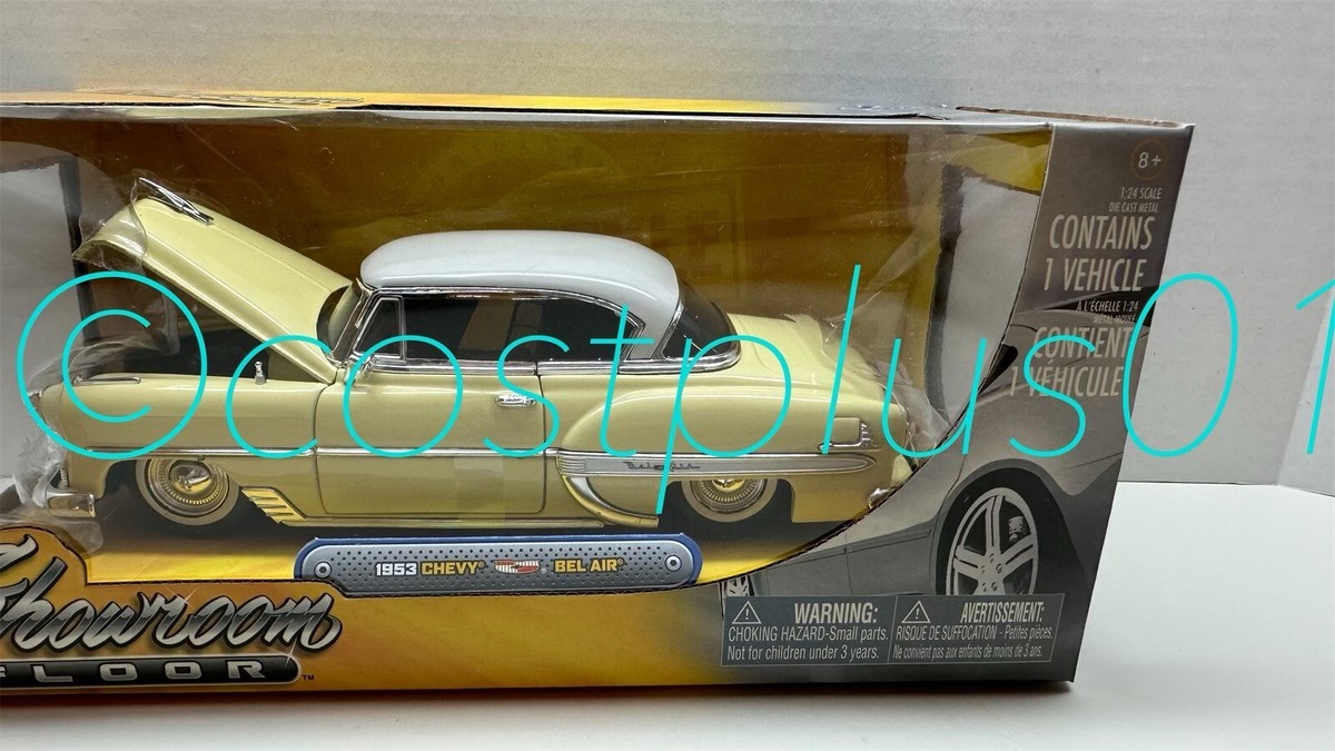 ミニカー 1953 CHEVY BEL AIR 1/24 JADA SHOWROOM FLOOR 1953 CHEVY BEL AIR 1:24 YELLOW WITH