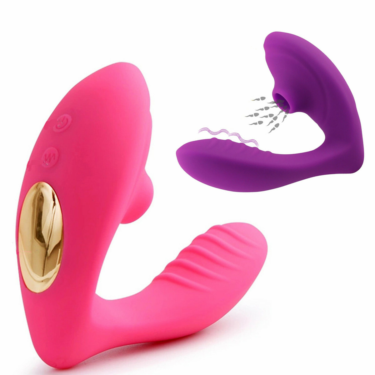 Sucking and Vibration Massager 2 in 1 Wearable Clitoral G Spot Vibrating  Dildo | eBay