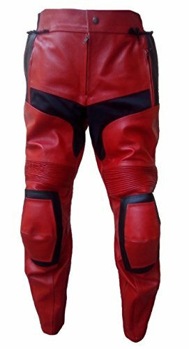 DEADPOOL Motorbike Mens Leather Pant Racing Motorcycle Biker