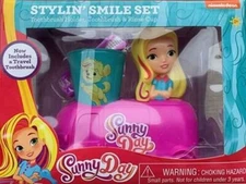 Sunny Day Stylin' Smile Set Toothbrush Holder, Toothbrush and Rinse Cup Gift Set