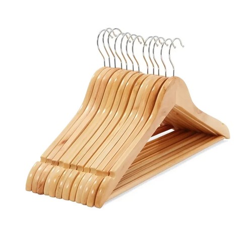Bulk Sale Wooden Clothes Hangers Coat Pant Suit Coathangers Rack Wardrobe Wood - Picture 2 of 9